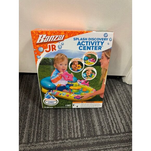 BANZAI Jr. Splash Discovery Activity Center Water Play Set - 9-24 Months - Picture 1 of 4